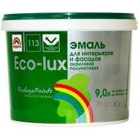 ЭМАЛЬ "РАДУГА Eco-lux" Радуга-113 полуглянцевая фасадная 9л