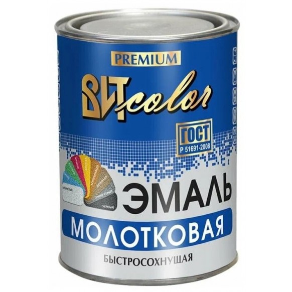 Эмаль с молотковым эффектом Вишневая, 0,8кг ВИТ color