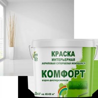 Краска " КОМФОРТ РАДУГА" акриловая моющаяся  7кг