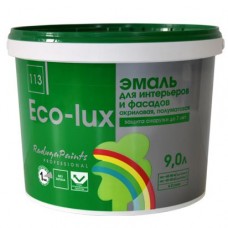 ЭМАЛЬ "РАДУГА Eco-lux" Радуга-113 полуглянцевая фасадная 0,9л /8/