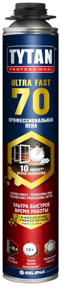 Пена ПРОФ 70 ULTRA FAST TYTAN (870 мл)