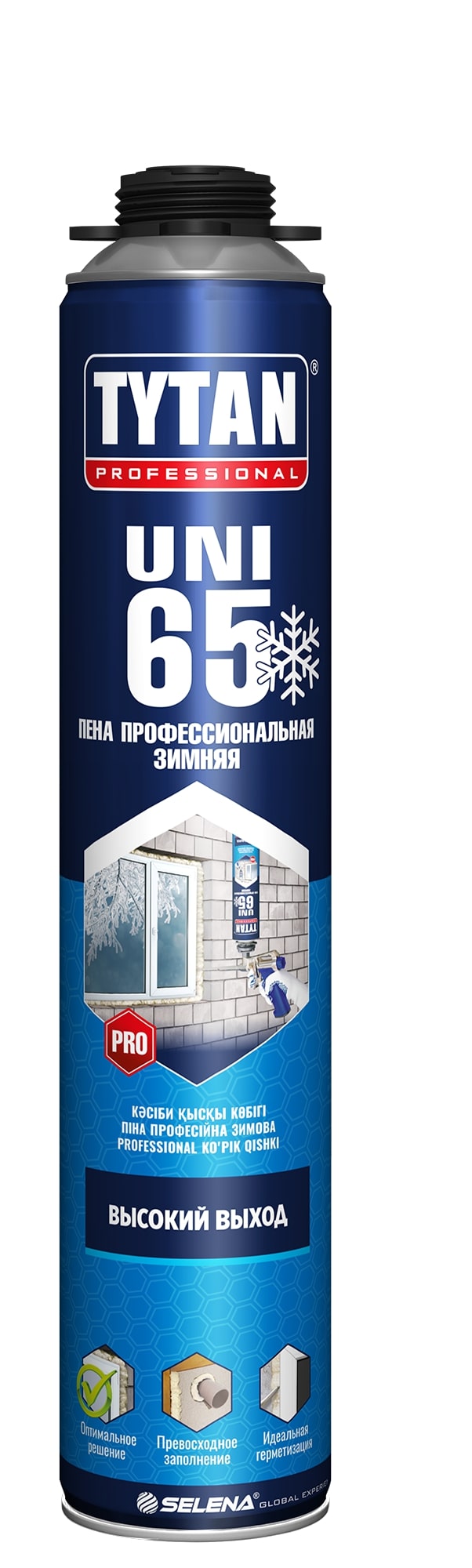 Пена ПРОФ ЗИМНЯЯ 65 UNI О2, -10°С TYTAN (750 мл)