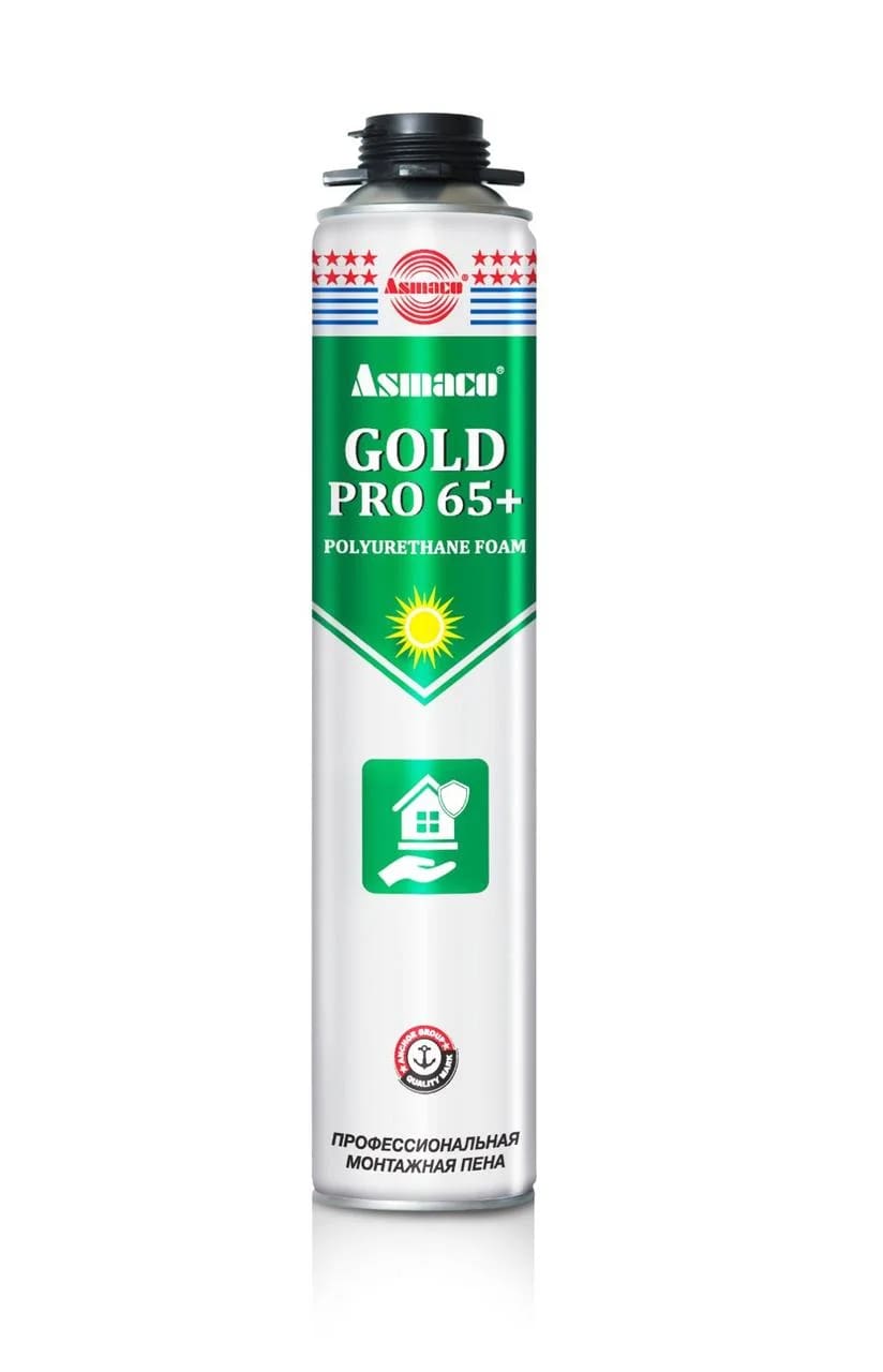 Пена полиуретановая GOLD PRO 65+ (под пистолет) 900гр