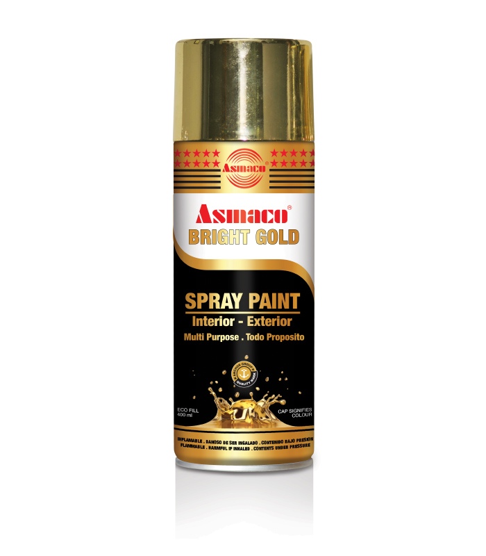 Аэрозольная краска акриловая ASMACO высший сорт 400 Bright Gold