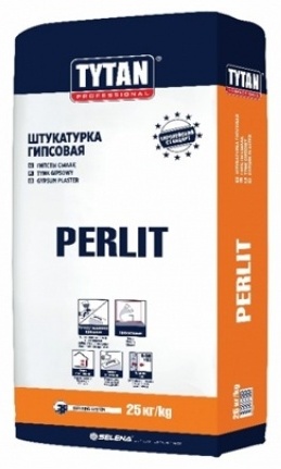 Штукатурка гипсовая для р/м нанесения TYTAN PERLIT (25 кг) Штукатурка гипсовая для р/м нанесения TYTAN PERLIT (25 кг)