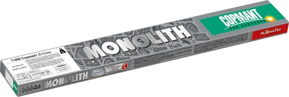 Электроды Монолит Т-600 Сормайт ТМ Monolith д 4мм : уп 1кг.
