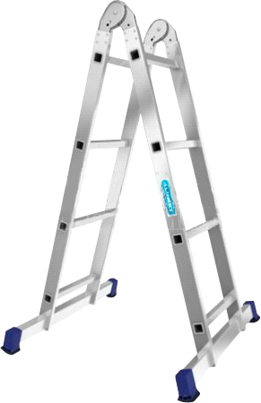 Лестница алюминиевая двухсекционная шарнирная Т204