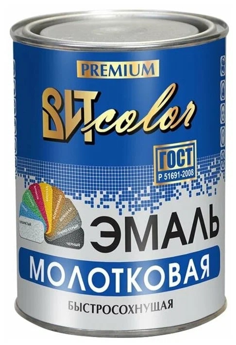 Эмаль с молотковым эффектом Вишневая, 0,8кг ВИТ color