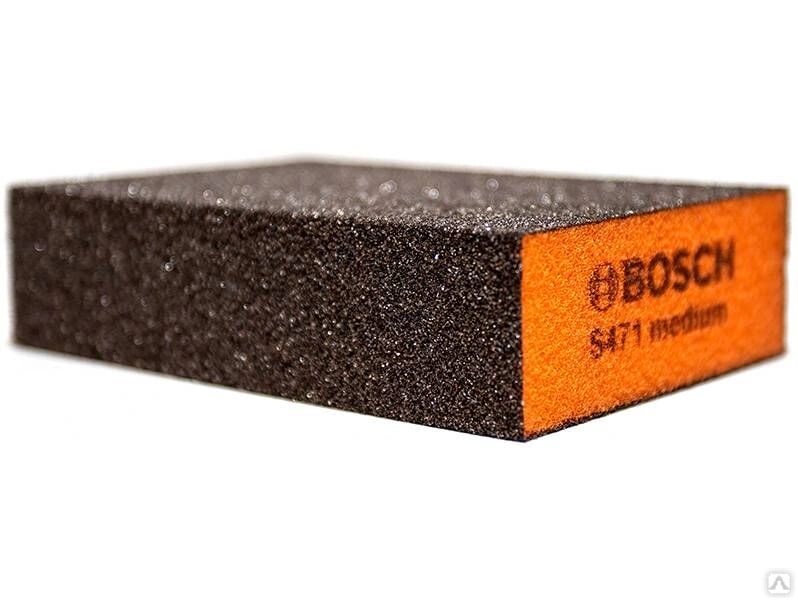 Губка для шлифования 100х120 средняя зернистость (оранж)   BOSCH