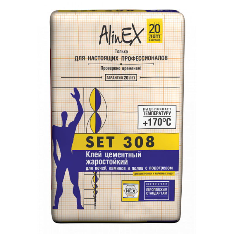 Клей д/кафеля "Alinex-Сэт 308"  25 кг